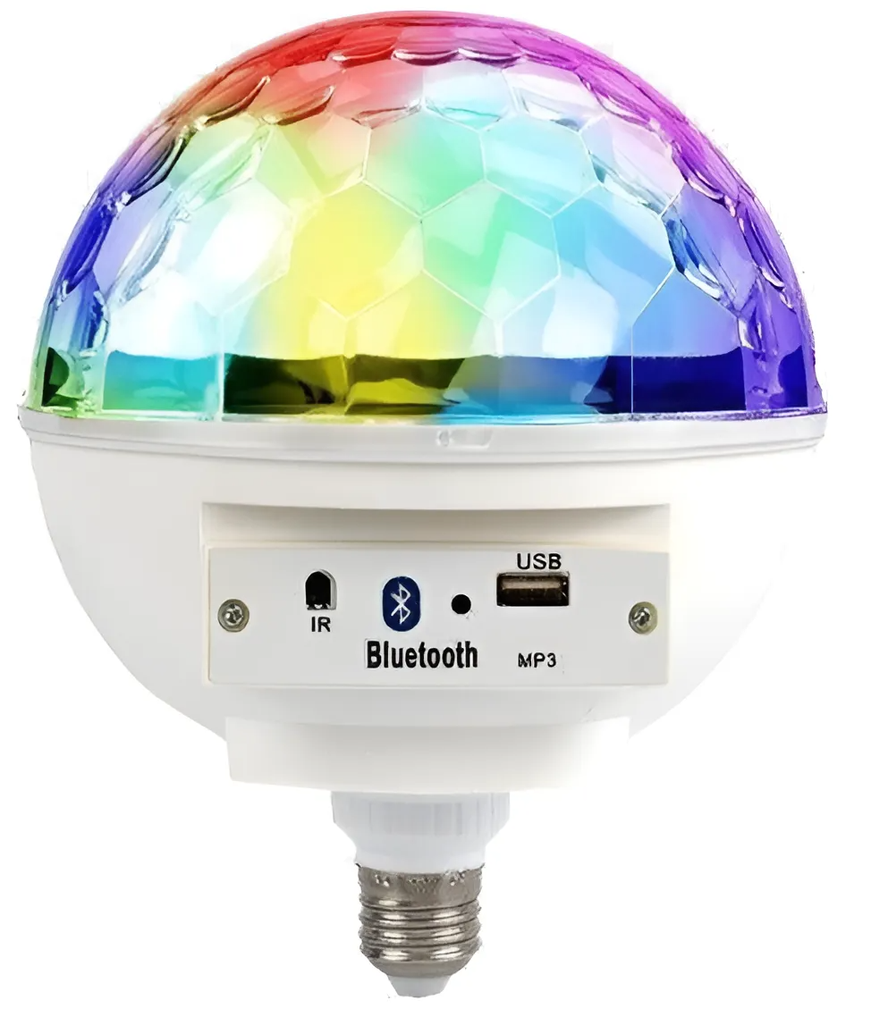 Диско-куля в патрон LED Cryst armagic ball light E27 997W з пультом (11-1-27997)