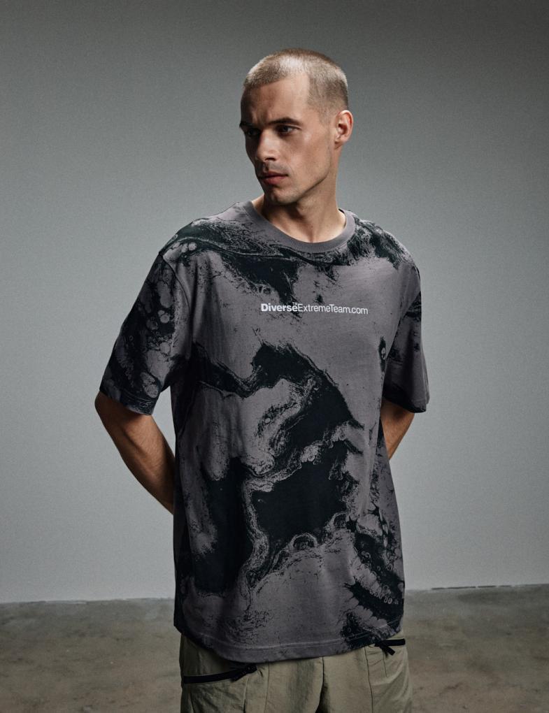 Футболка мужская Diverse DEXT CMBT AOP 01 2ХL Темно-серый (5905384049322)