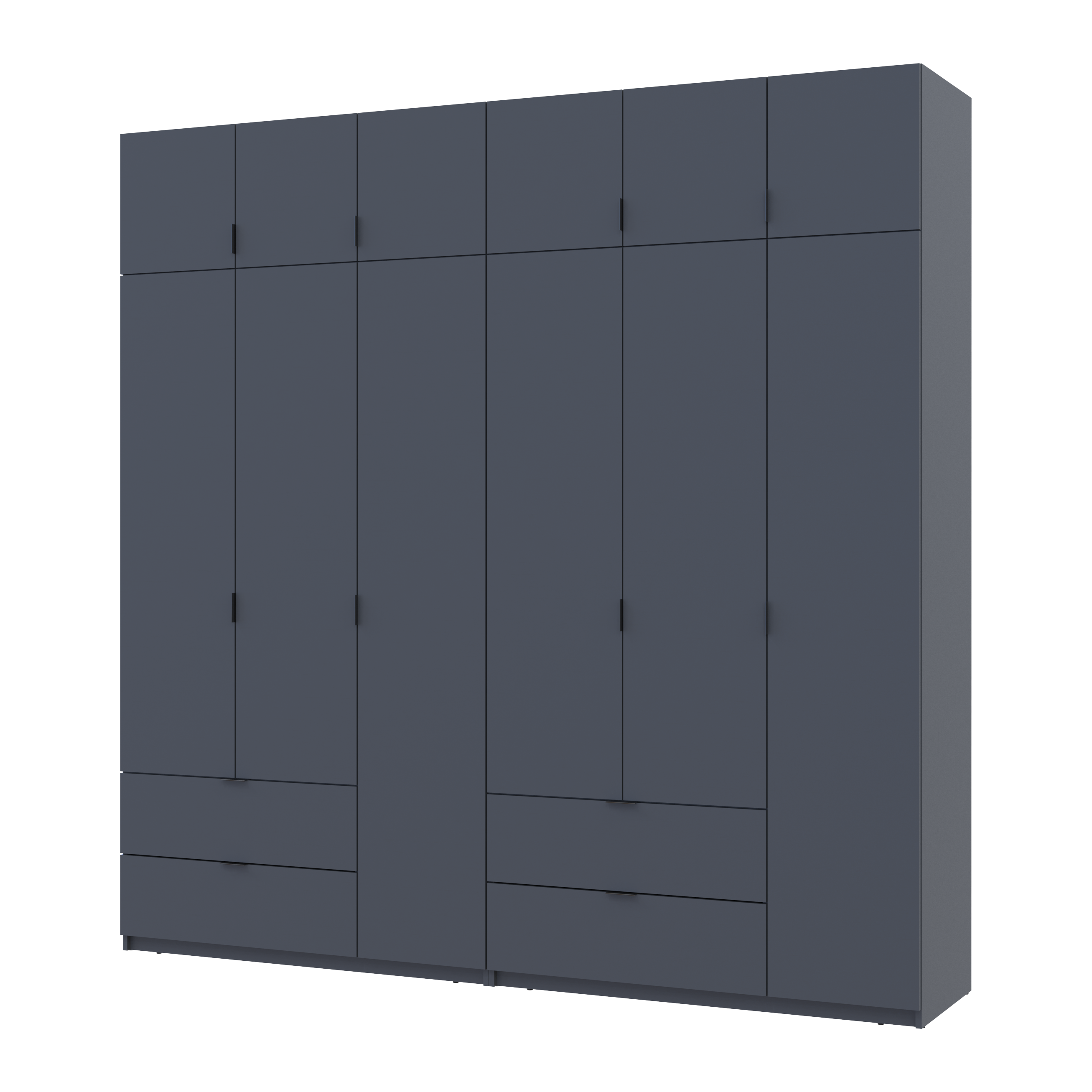 Комплект Лукас 3+3 ДСП 240х50х240 см Графитовый (42005109)