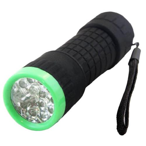 Ручной фонарь 514-14LED с ремешком Black/Green