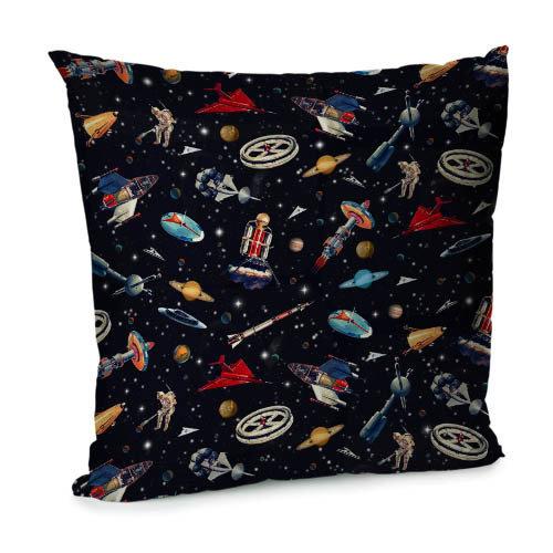 Подушка диванная с бархата Космос 45x45 см (45BP_UNI003)