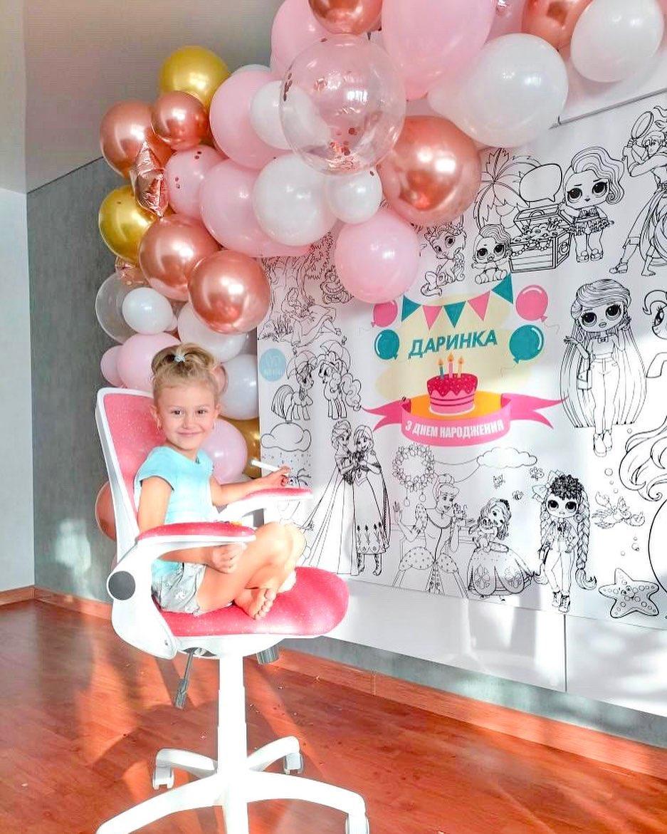 Раскраска именная на День рождения Ассорти Принцесс Дисней Лол 120х150 см (12000002663) - фото 2