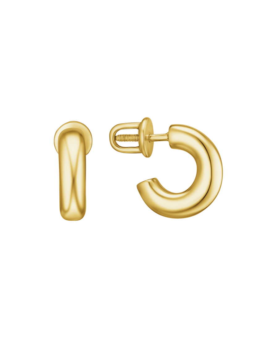 Сережки Hopps жіночі RIMMART JEWELRY золоті One size
