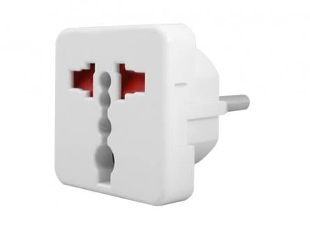Перехідник мережевий AU/US/UK на євро Білий (LX6090B)