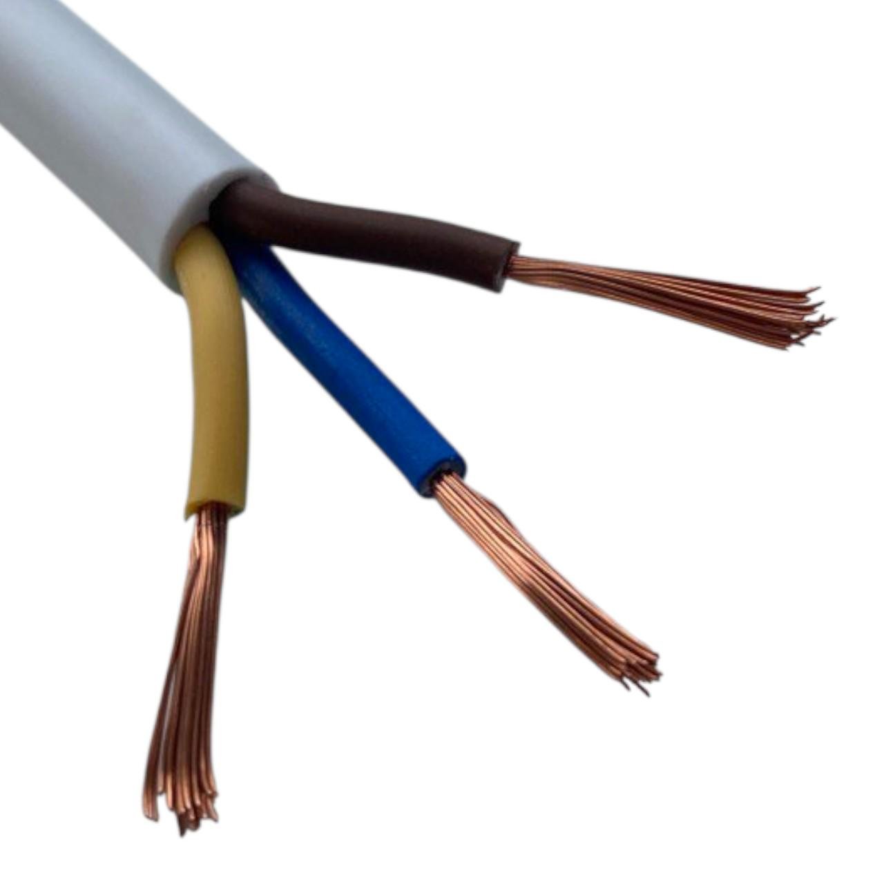 Кабель ПВС 60 м 3х1 мм Белый - фото 1