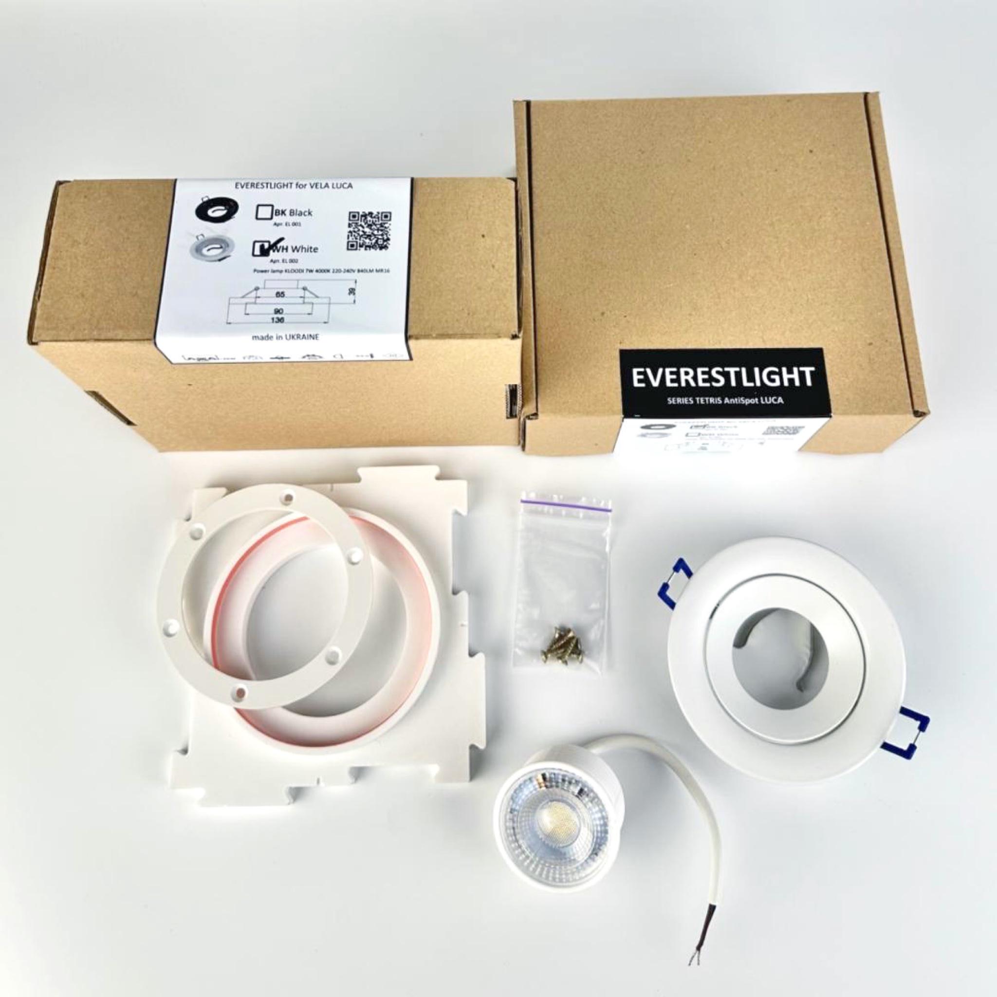 Светильник точечный TETRIS AntiSpot LUCA для натяжных потолков White Светильник точечный TETRIS AntiSpot LUCA для натяжных потолков White