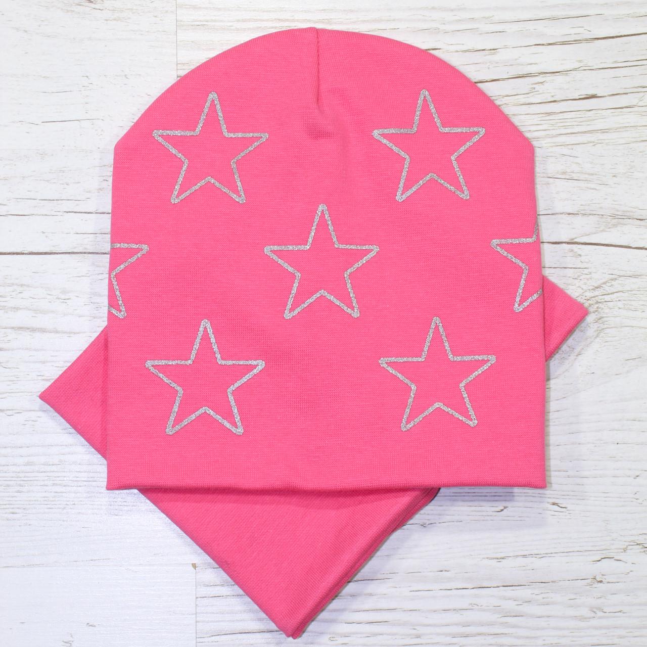 Детская шапка с хомутом Kahta р. 48-52 розовый (OC-378)