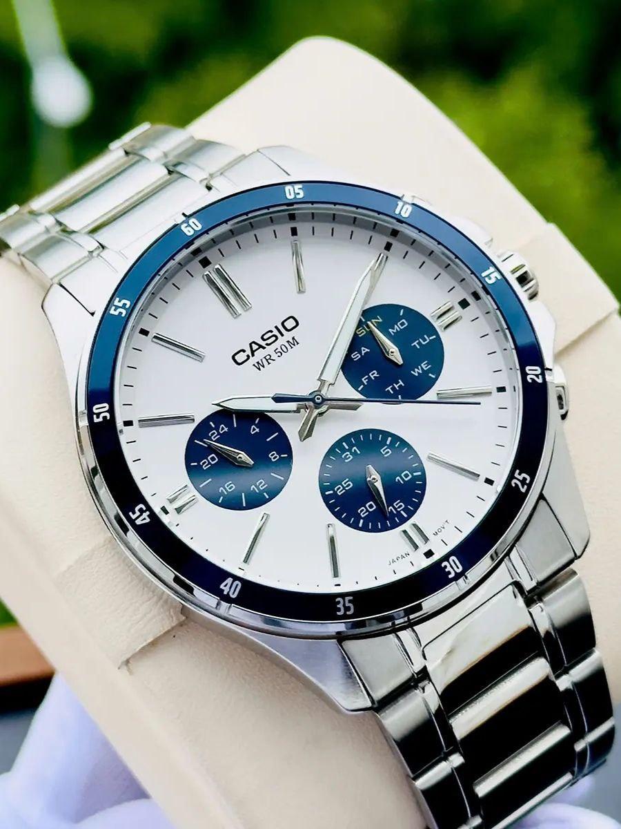 Наручные часы мужские Casio MTP-1374D-7A2 Timeless Collection Белый (2693539420)
