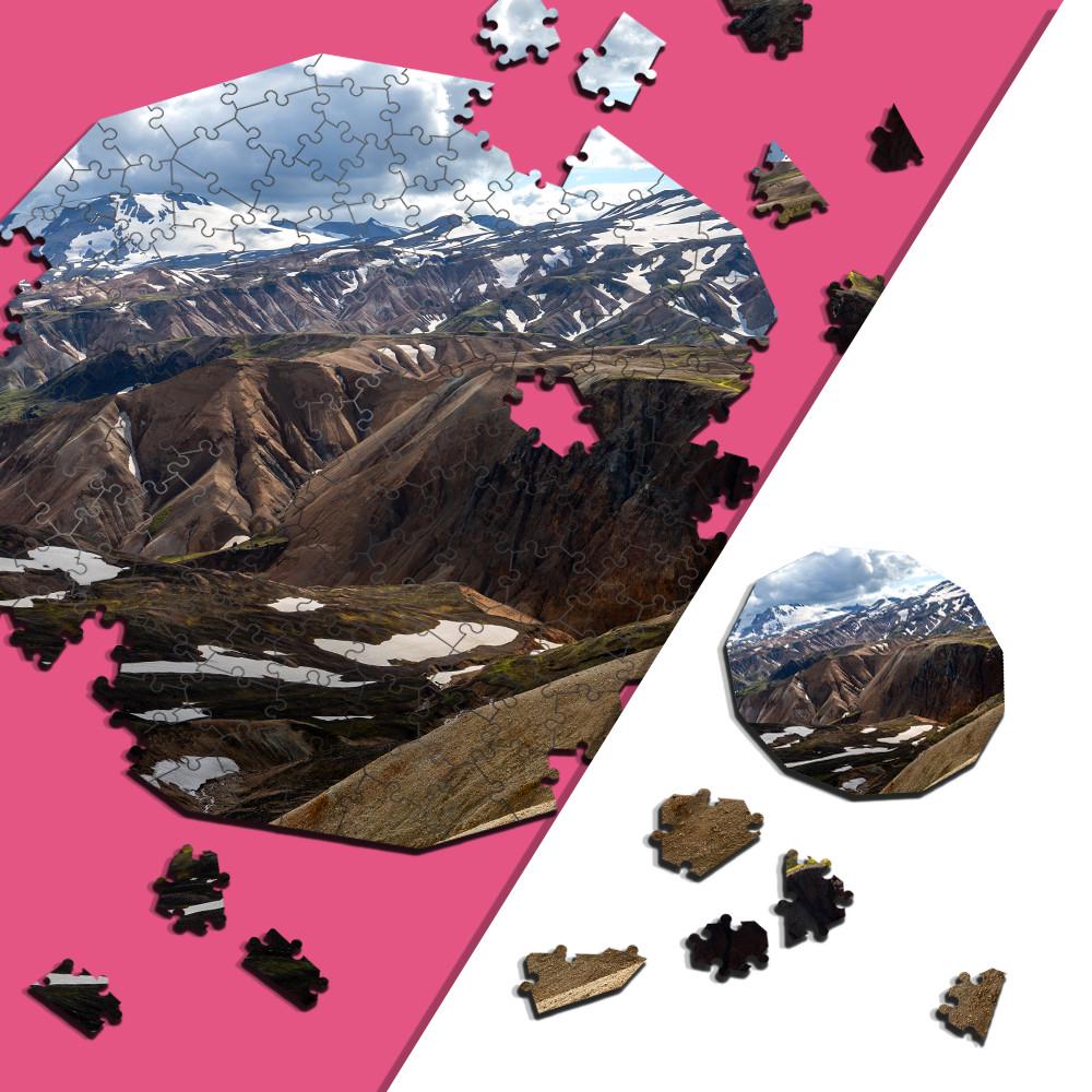 Пазл дерев'яний фігурний THEGRAVIX Гори Ландманналаугар 146 деталей - фото 2