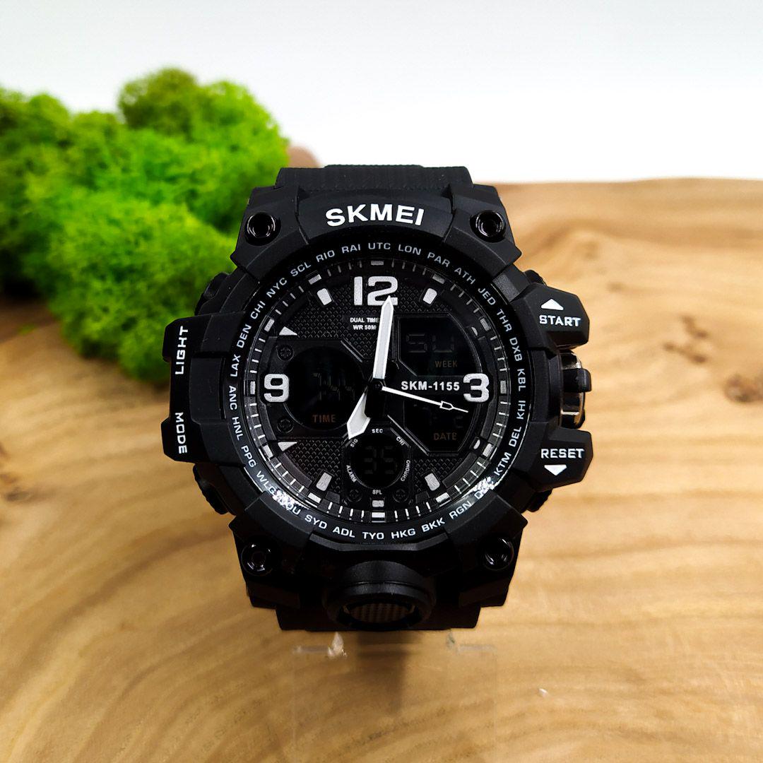 Часы наручные Skmei 1155 водонепроницаемые часы Black (25289)