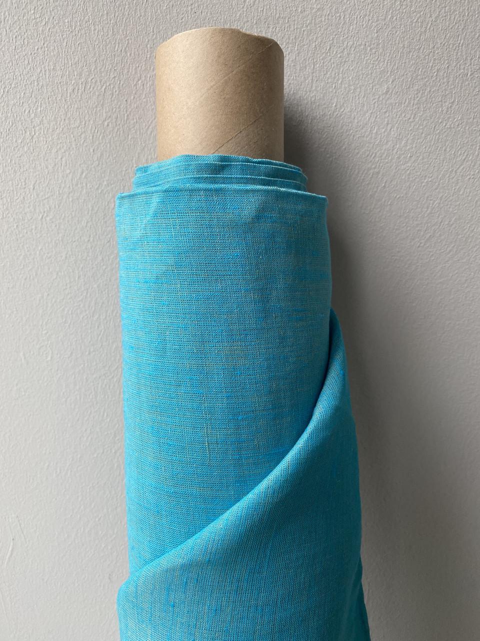 Ткань для постельного белья LINEN PLUS льняная 260 см 1/3 Голубой меланж - фото 1 Ткань для постельного белья LINEN PLUS льняная 260 см 1/3 Голубой меланж - фото 1