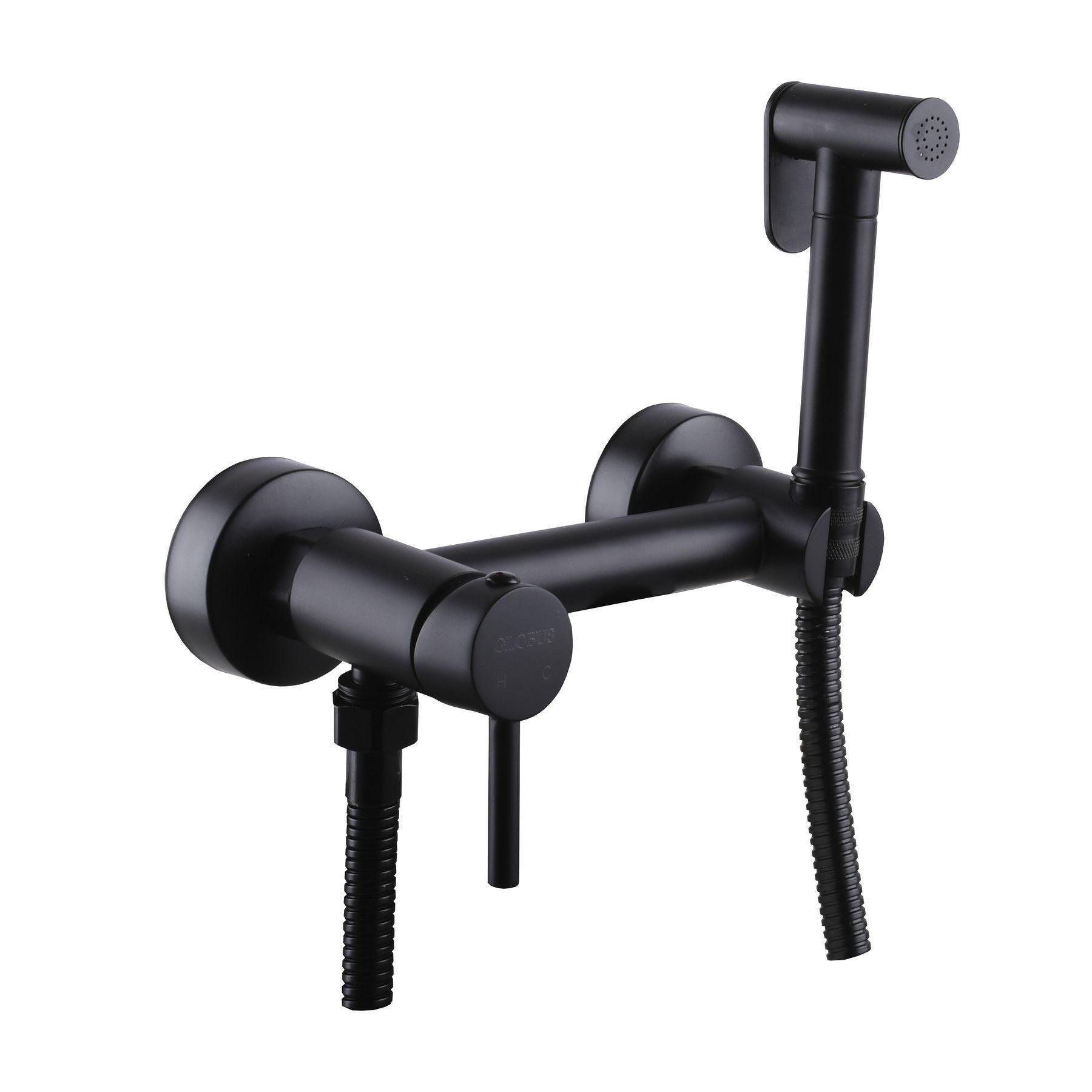 Змішувач GLux GLN-6BB-106MIX гігієнічний Чорний (22016)