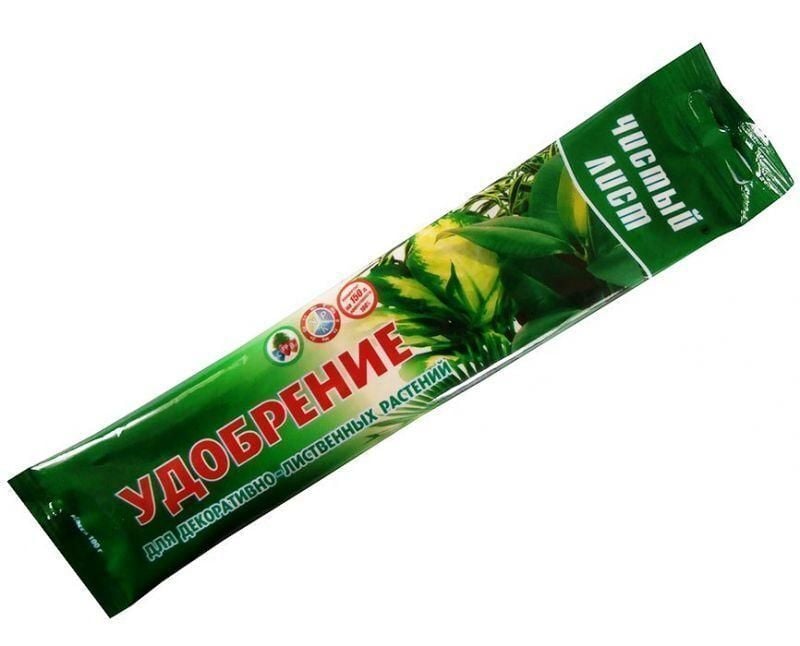 Удобрение Flora Чистый лист для декоративно-лиственных растений 100 г (1892)