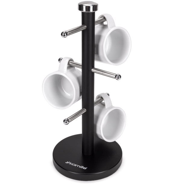 Стойка-подставка для чашек Kamille из нержавеющей стали Черный (0183bl) - фото 3 Стойка-подставка для чашек Kamille из нержавеющей стали Черный (0183bl) - фото 3
