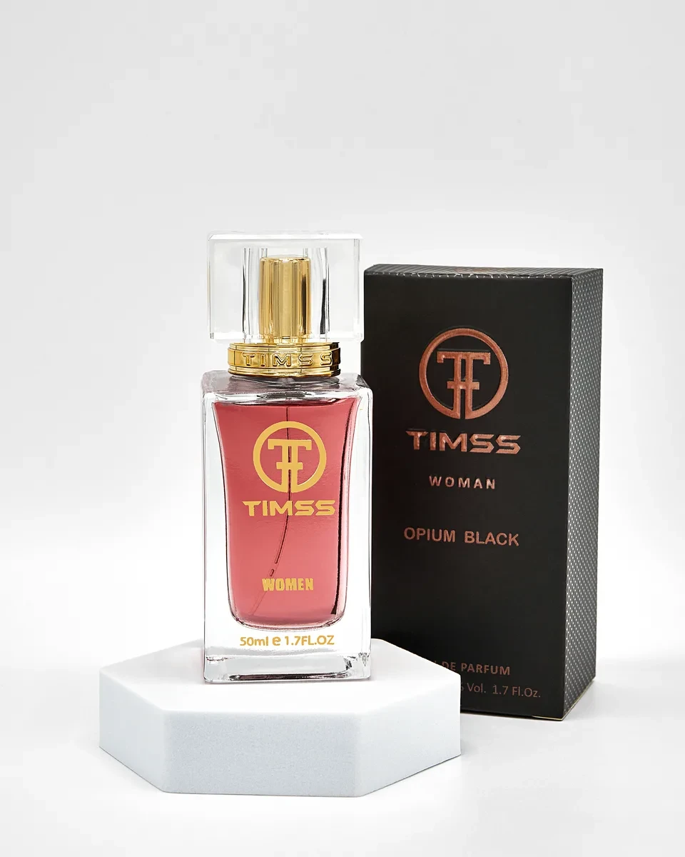 Парфюмерная вода женская TIMSS YSL Black Opium 50 мл (W303)