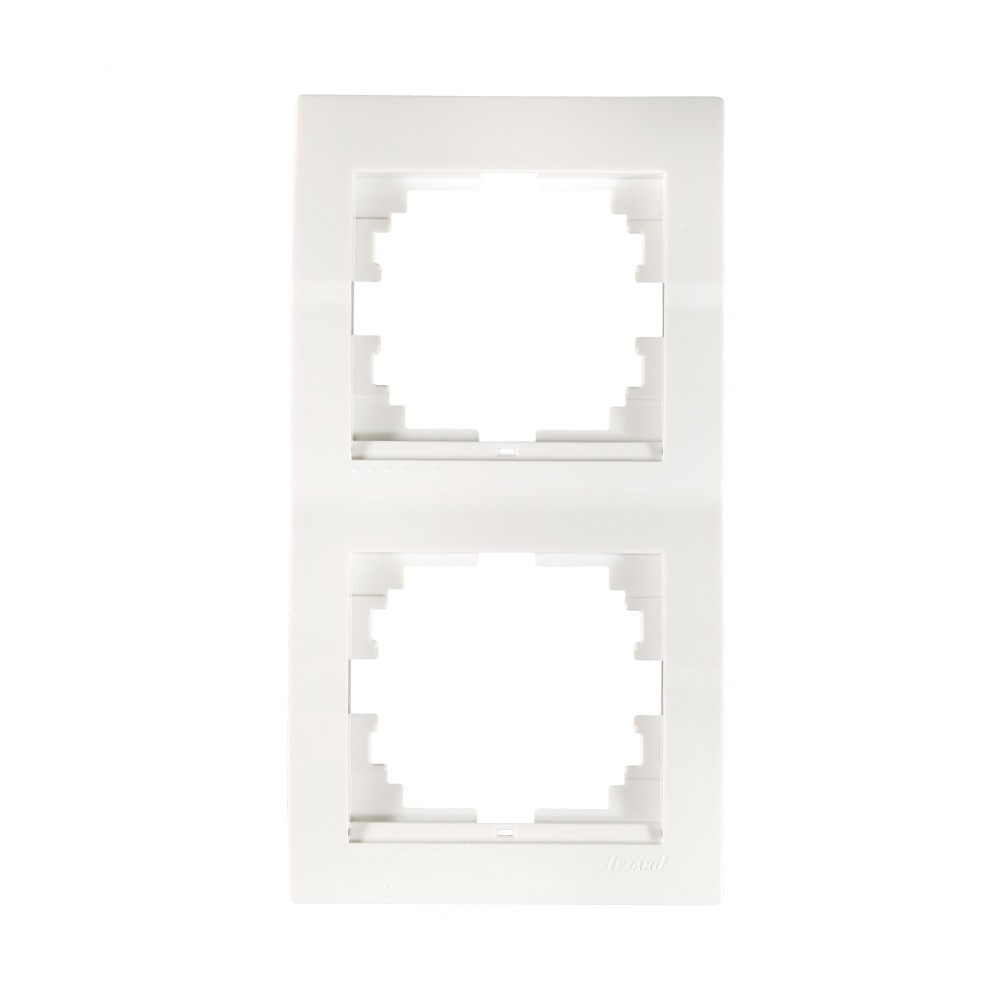 Рамка Lezard Deriy 2-местная вертикальная Белый