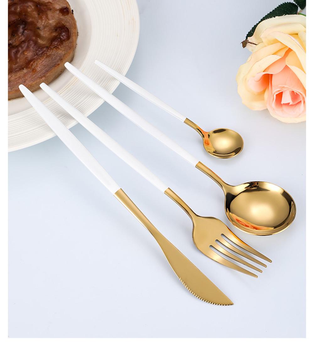 Набір столових приладів Kitchen білий на 4 особи (1496761758) - фото 7 Набір столових приладів Kitchen білий на 4 особи (1496761758) - фото 7