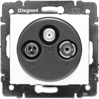 Розетка TV/R/SAT Legrand Valena подключение звезда Белый (774435)