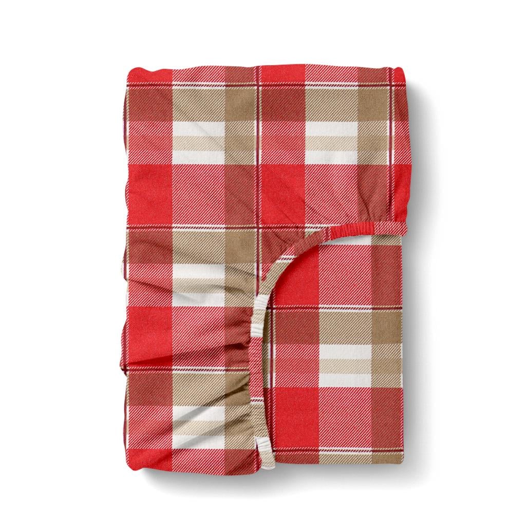 Простынь на резинке Cosas BERRY TARTAN фланель 160х200х30 см (4822052499689)