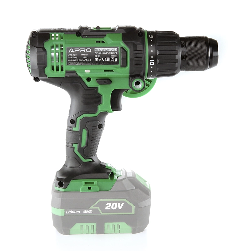 Дрель-шуруповерт Apro 20HDK 20 В без АКБ/без/ЗУ/кейс (895037) - фото 3 Дрель-шуруповерт Apro 20HDK 20 В без АКБ/без/ЗУ/кейс (895037) - фото 3