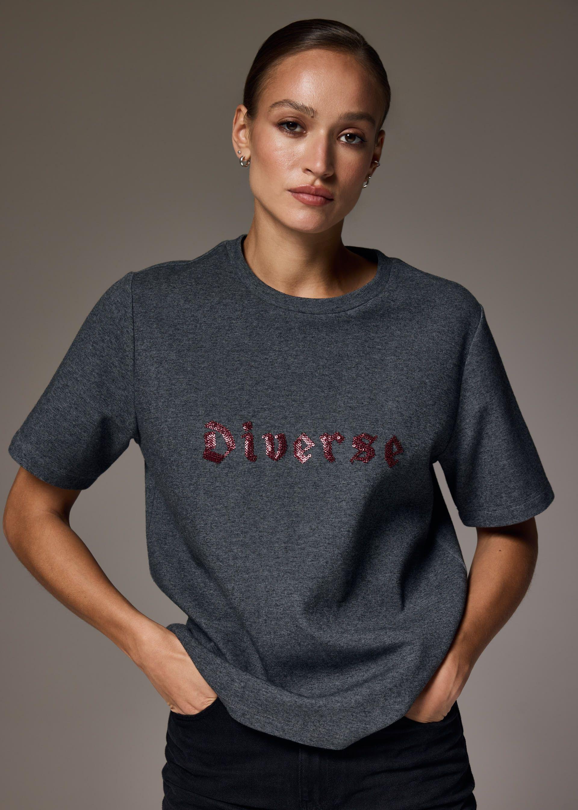 Футболка женская Diverse LADRIX XS Темно-серый меланж (5905384218612)