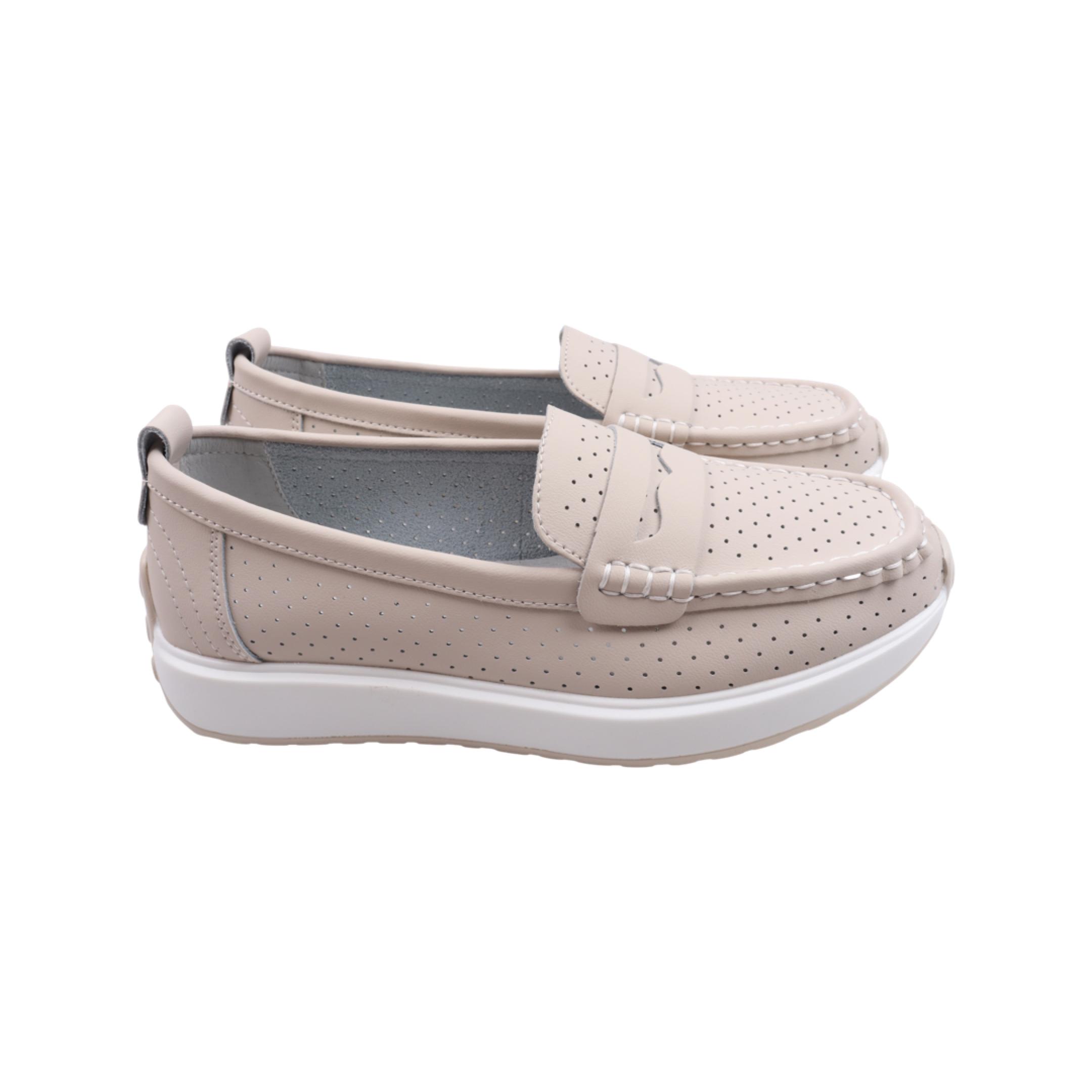 Туфли женские Li Fexpert из кожи р. 37 Бежевый (1133-23LTCP)