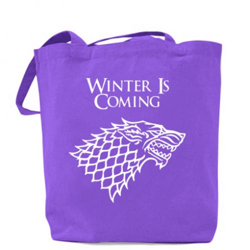 Шоппер Winter is coming 41х37 см Фиолетовый (165858-15-20854)