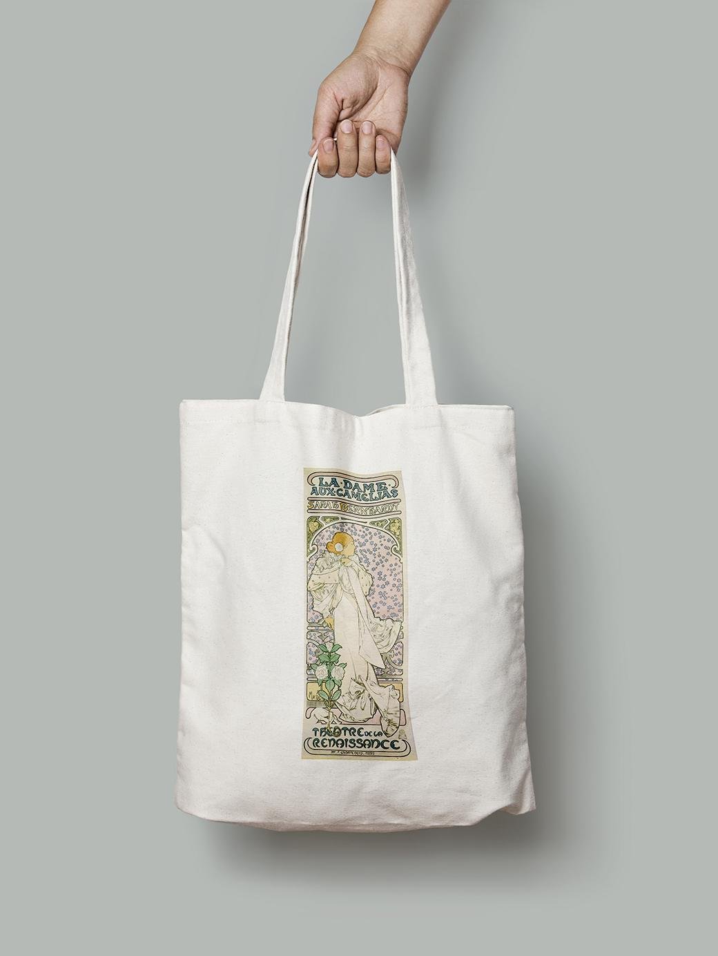 Эко-сумка Альфонс Муха Дама с камелиями Сара Бернар шопер (Retro_Posters_part_3_7_Bag)