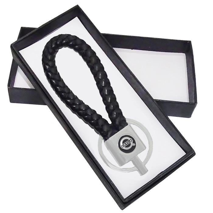 Брелок кожаный косичка Volvo с подарочной коробкой (111481)