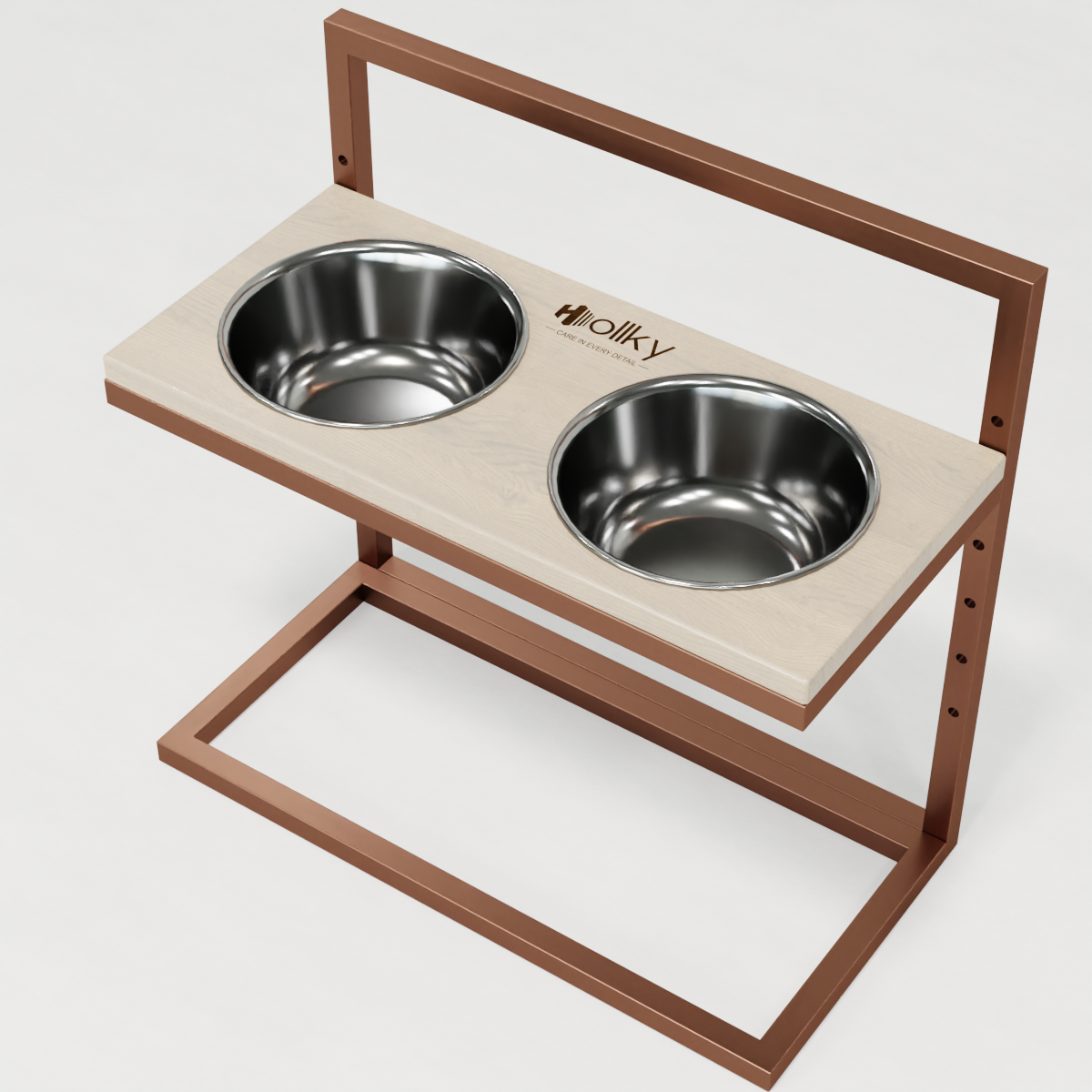 Миски на регулируемой подставке для больших собак Hollky Flex L 2х1,8 л (FL-502850-GLWH) - фото 10