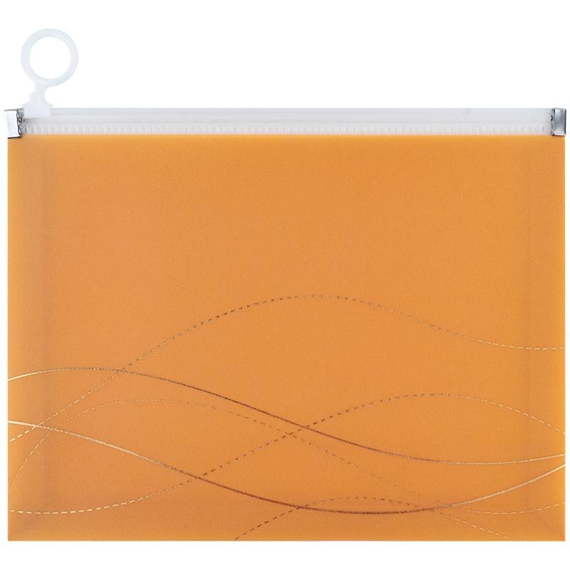 Папка на молнии zip-lock Axent Waves-1 A5+ Оранжевый (1498-40-A)