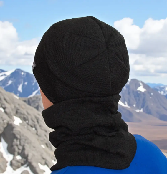 Комплект мужская шапка с отворотом со снудом на флисе Черный (29548403) - фото 3 Комплект мужская шапка с отворотом со снудом на флисе Черный (29548403) - фото 3