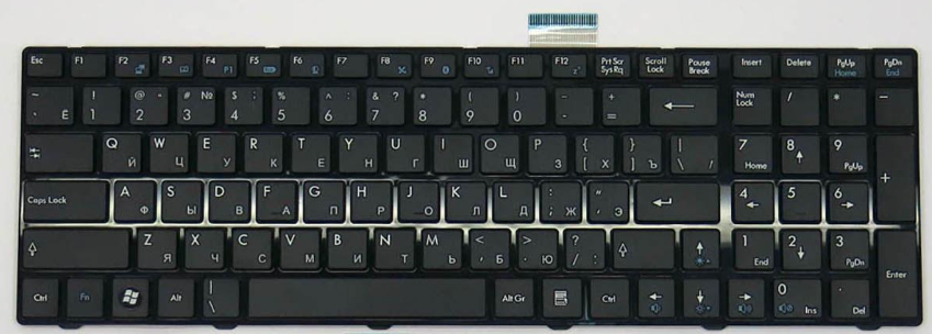 Клавіатура для ноутбука MSI GE60 GE600 GE620 GE620DX (S1N-3ERU211-SA0)