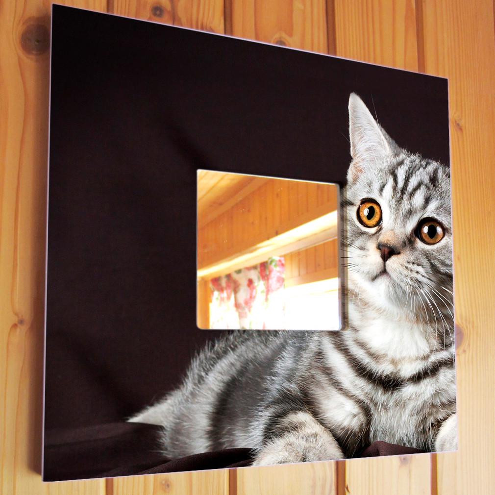 Зеркало декоративное настенное Милый котенок 260х260 мм (M04153)