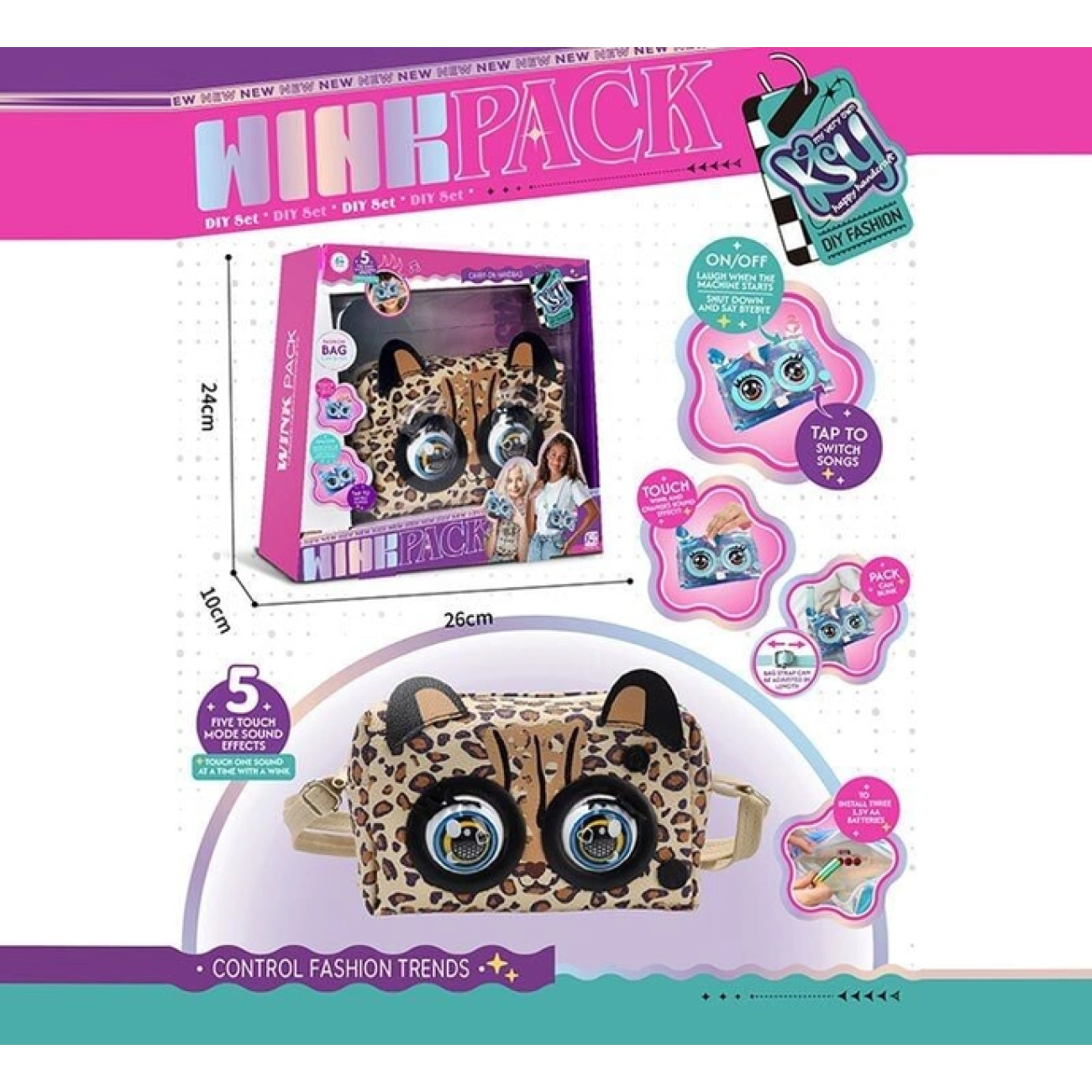 Детская сумочка интерактивная KSY958 с музыкой/LED-подсветкой и сенсорными эффектами (29041291) - фото 3 Детская сумочка интерактивная KSY958 с музыкой/LED-подсветкой и сенсорными эффектами (29041291) - фото 3