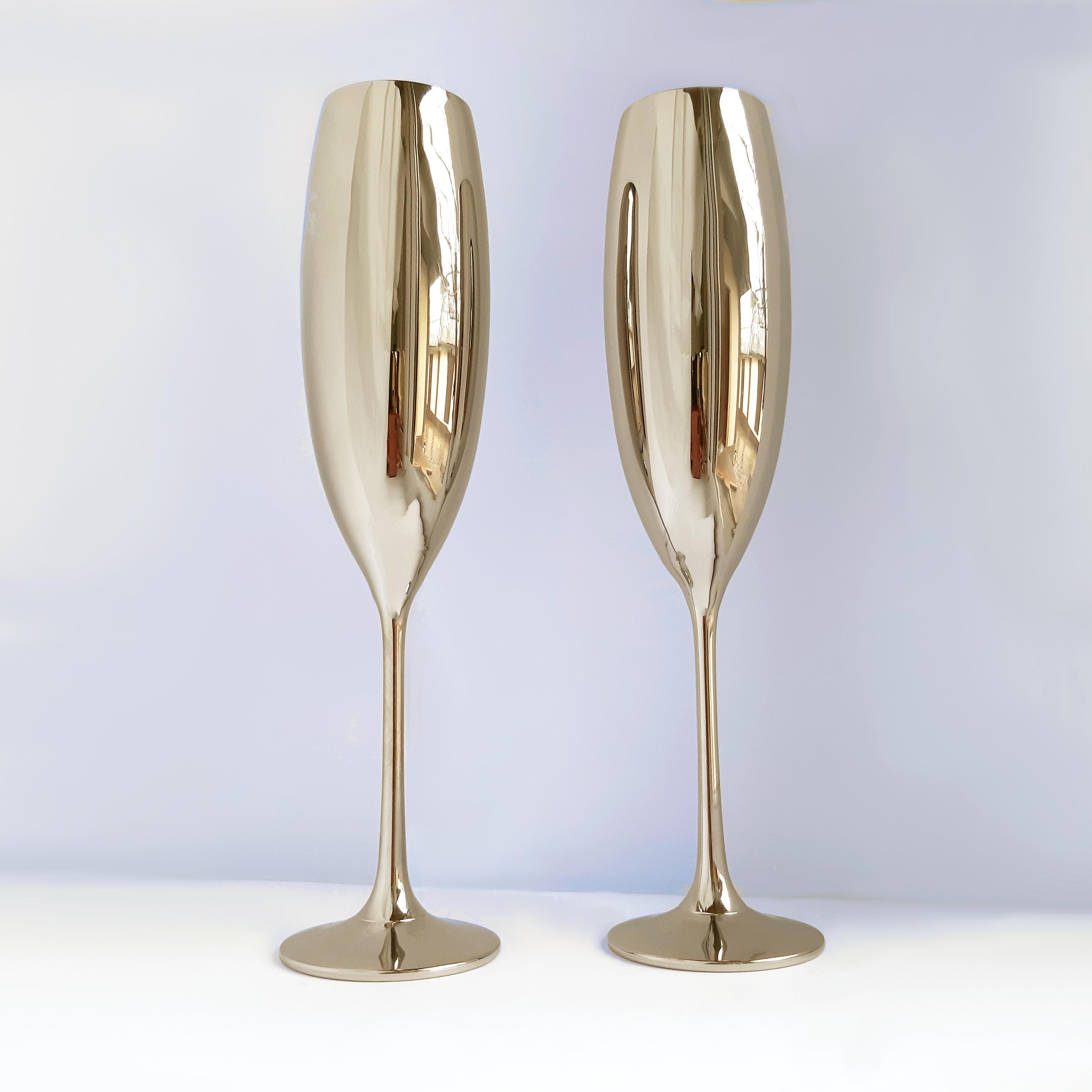 Набор бокалов для шампанского Grandioso 230 мл 2 шт. Золото - фото 1 Набор бокалов для шампанского Grandioso 230 мл 2 шт. Золото - фото 1