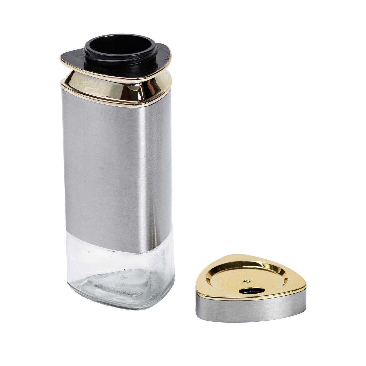 Ємність для спецій скляна хромована 120 мл - фото 3 Ємність для спецій скляна хромована 120 мл - фото 3