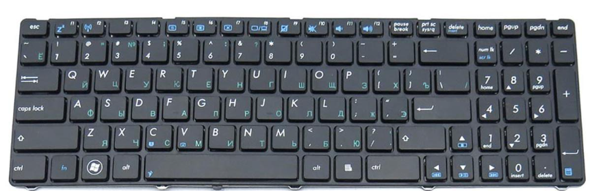 Клавиатура для ноутбука Asus A52 A52N матовая (04GNV32KRU00)