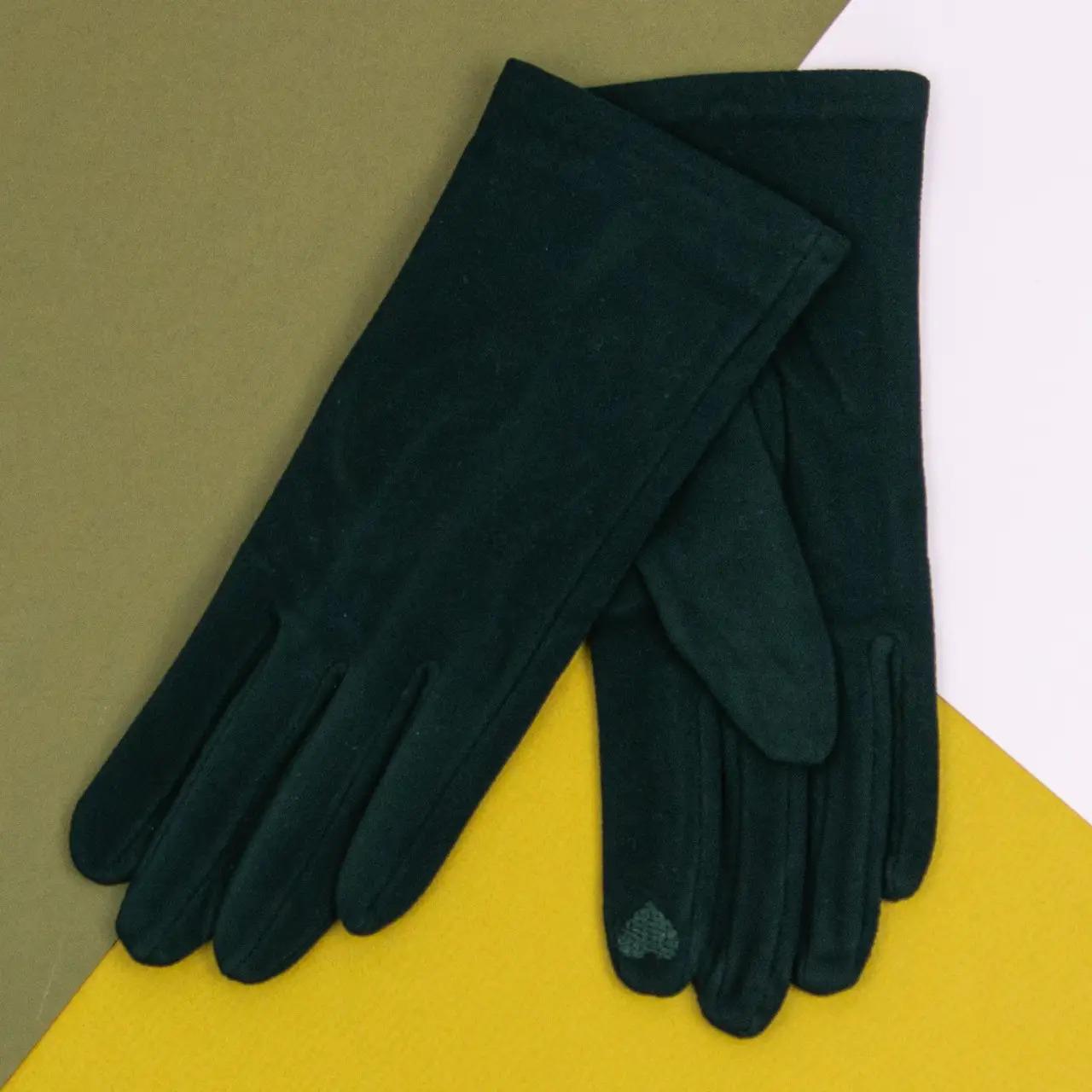 Перчатки женские замшевые для сенсорных телефонов XL (21-1-1)