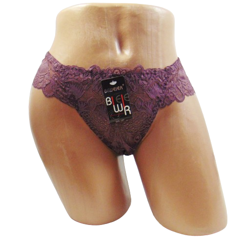 Трусы кружевные бразилиана Biweier 758 2XL Фиолетовый