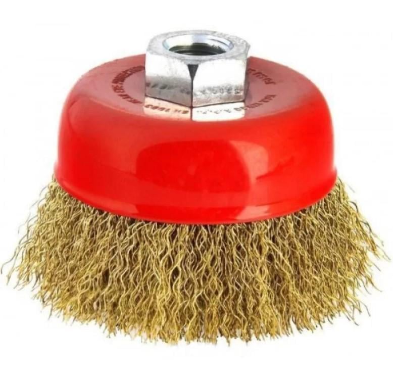 Чашкова дротяна щітка Vago 75 мм М14 з гофрованим дротом (22101)