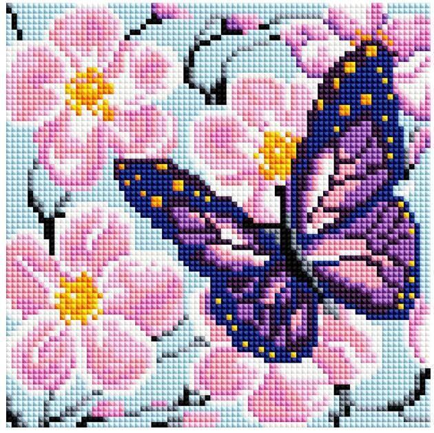 Алмазная мозаика ColorArt Бабочка 20x20 см (DD1207)