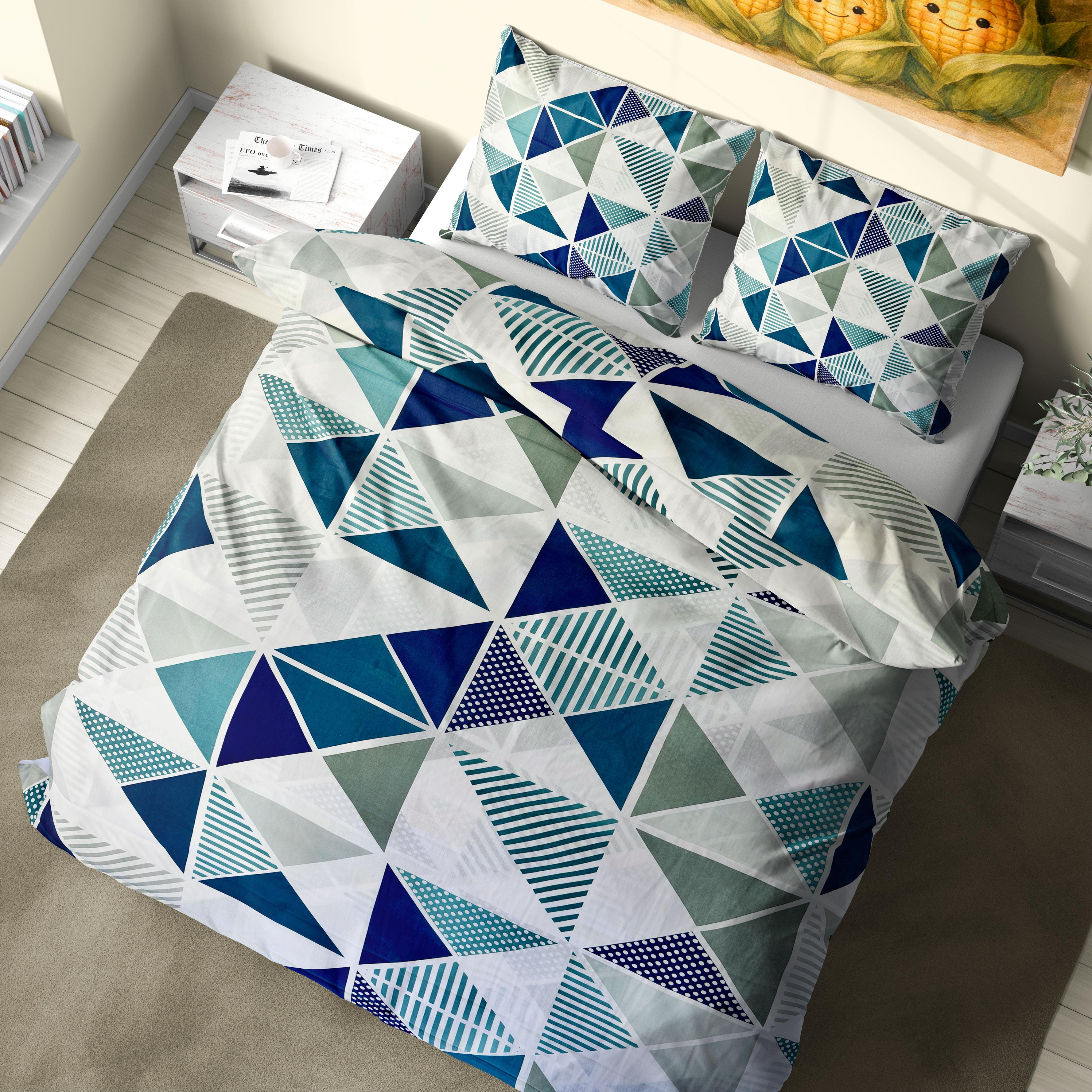 Комплект постельного белья Strange triangles бязь пододеяльник 200х220 см и две наволочки 70х70 см (GLux-0201S/px200)