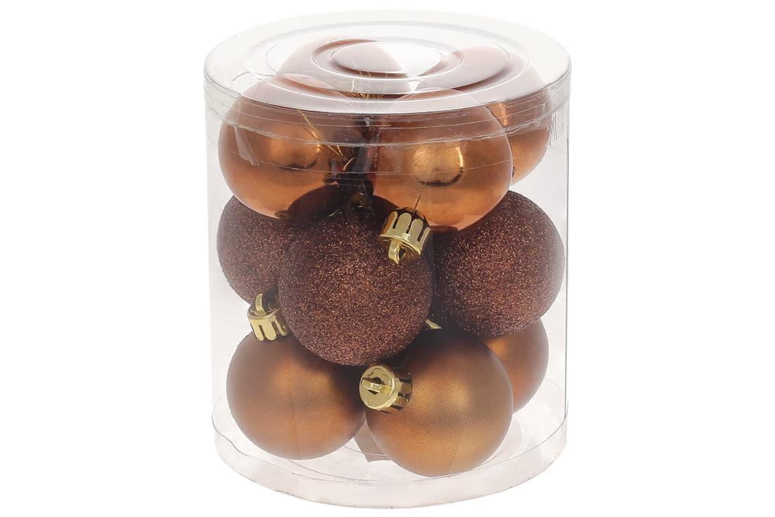 Набор новогодних шаров BonaDi пластик 12 шт. D 4 см (47-008)