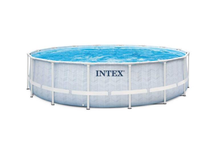 Бассейн каркасный Intex 26746 488x122 см Бело-синий (DM-26746-17W1)
