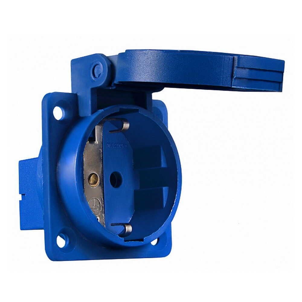 Розетка врезная АСКО-УКРЕМ ГВ 16А/2 Синий (A0080030012)