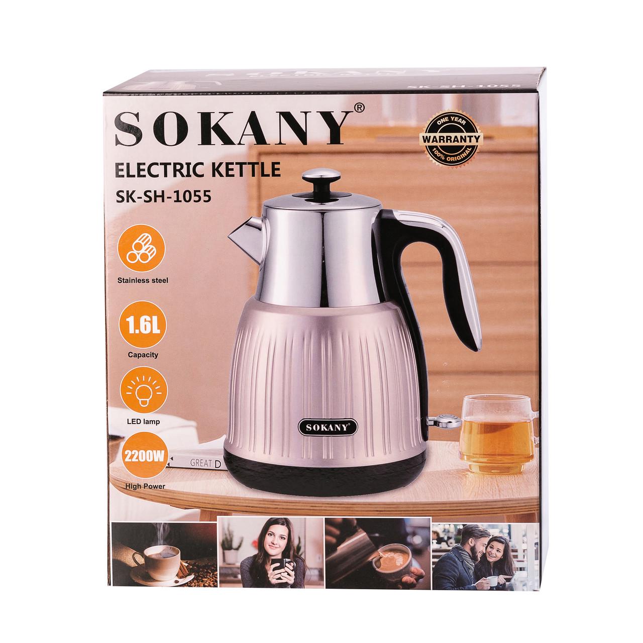 Электрочайник Sokany SKSH1055 1,6 л Розовый металлик (3148) - фото 7 Электрочайник Sokany SKSH1055 1,6 л Розовый металлик (3148) - фото 7