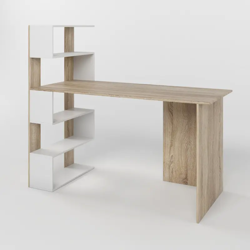 Стол письменный Эверест 1416L Дуб сонома/Нимфея Альба (26854397)