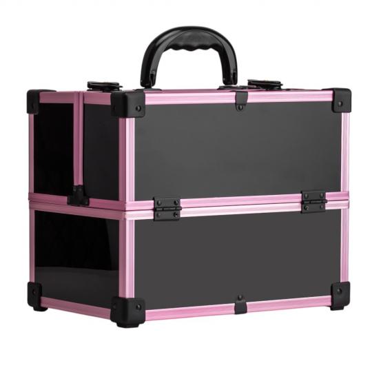 Ящик для косметики Elisey Сияние Бокс с ручкой/замком 32х25 см Черный с желтым (135-81-9205-005)