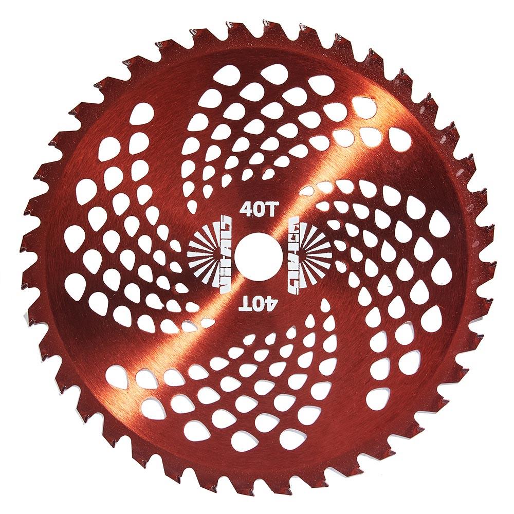 Ніж до мотокоси Vitals 40 зубців з нержавіючої сталі/з гальванічним покриттям Червоний (87430)